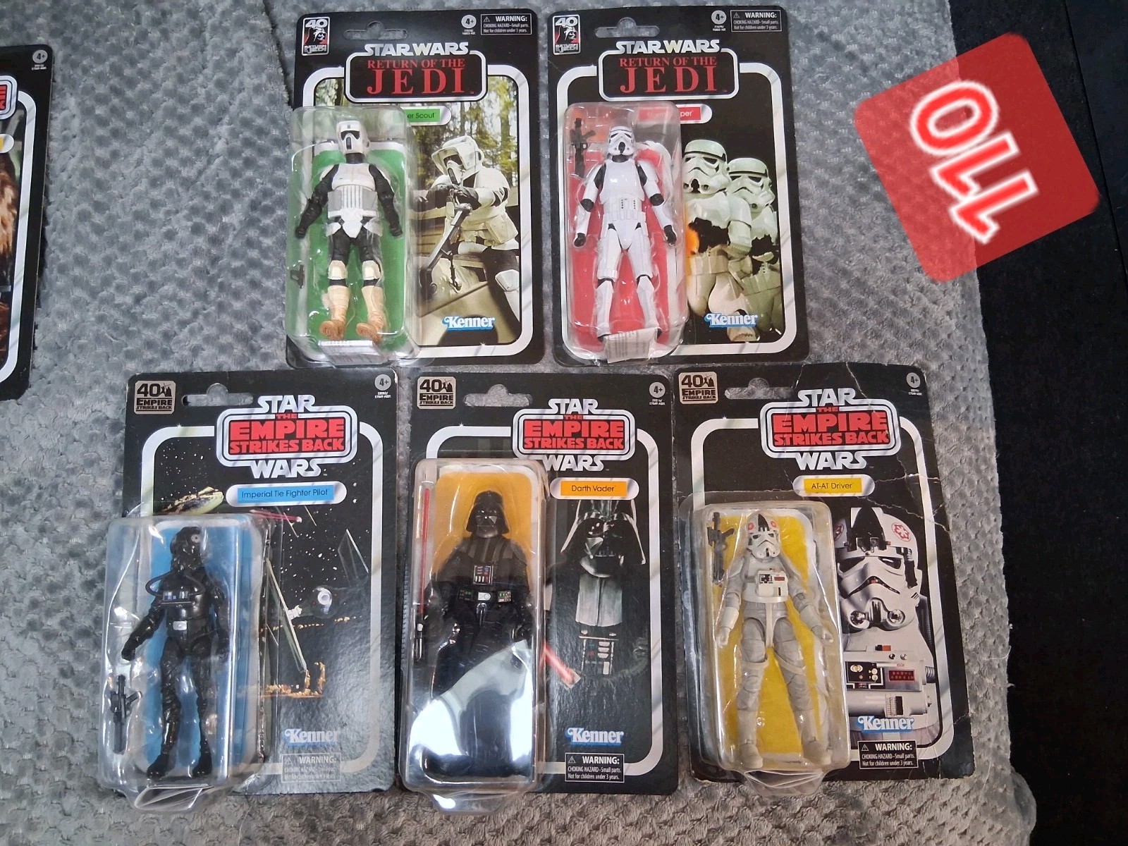 Star Wars Dark Vader Black Serie Boba Feet Pilot AT Pîlot Tie Stormtrompeer