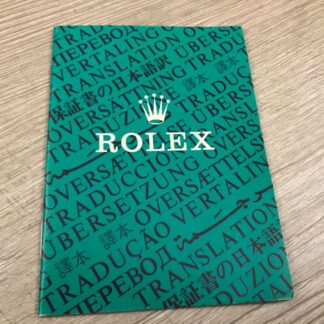 rolex vintage translation booklet ref. 565.00.150.2.89