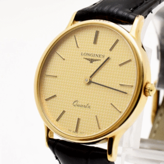 NewBelt [N MINT] Vintage Longines 150 7017 Cal.256.041 Gold Men's Qz Watch JAPON
