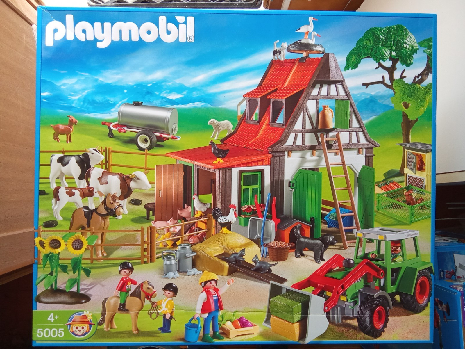 PLAYMOBIL 5005 FERME ANCIENNE TRADITIONNELLE ANIMAUX TRACTEUR ULTRA RARE NEUF