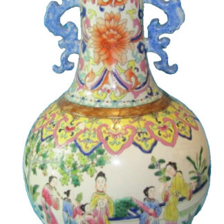 Grand vase famille rose Chinois Chine fin 19è siècle chinese vase 19th c 39cm