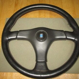 Nardi FET Gala 3 vintage 36.5" classic leather steering wheel horn button pad