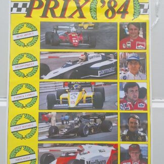 Affiche Poster Formule 1 Annee 1984 Vintage