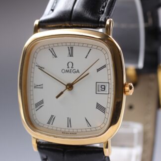 Vintage 1980s Omega De Ville Cal.1430 Ref.196.0317.1 Roman Quartz [Near Mint]