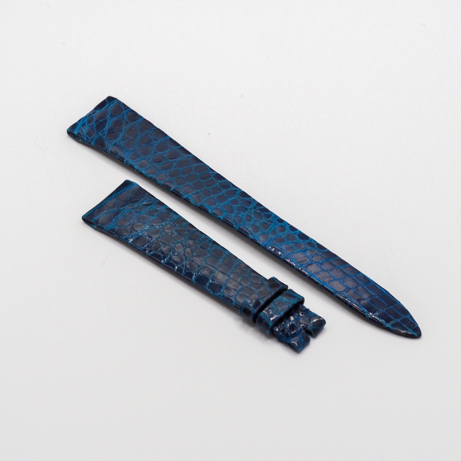 Original Patek Philippe Vintage Blue Crocodile Lady 16mm Leather Bracelet
