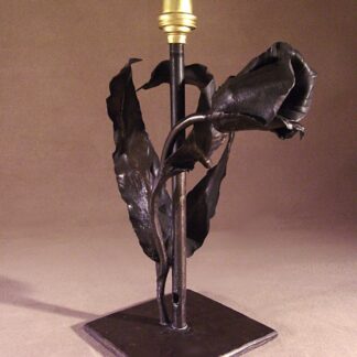 Pied de lampe art déco en fer forgé Fernand Carion