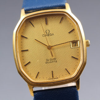 Montre Homme Vintage "N MINT" Omega DeVille 1332 Or 31mm Octogonal Qz du JAPON