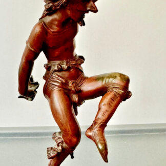 H.DEMANGE ANCIEN EN BRONZE DANSEUR PATINE BRUNE SIGNÉ Époque 19ème.