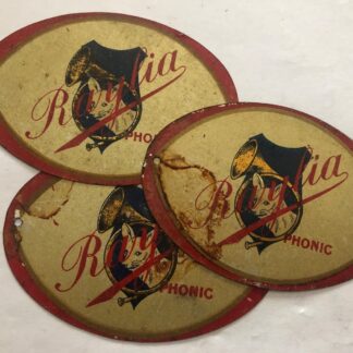 3 Plaques publicitaires en tôle Rallia Phone renard cor de chasse