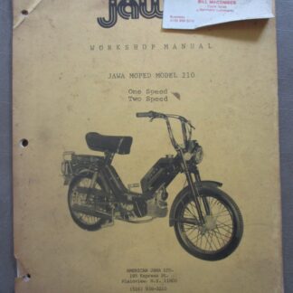 Vintage 1988 Jawa Moped Model 210 Original Workshop Bike Manual Czech Motorcycle