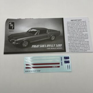 1968 Mustang Shelby GT500 AMT Instructions And Decals Model Parts 1:25 New L2