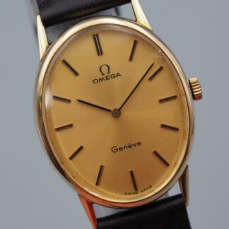 [EXC+5] OMEGA Geneve Cal.625 Gold Oval Handing Unisexe Vintage Watch JAPAN