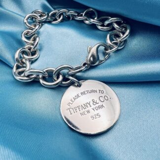 Tiffany &Co. Veuillez retourner à New York bracelet en argent 925 avec...
