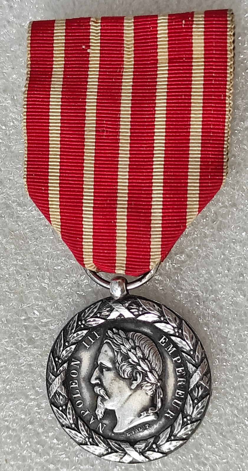 MEDAILLE CAMPAGNE D'ITALIE 1859 NAPOLEON III graveur FALOT Second Empire
