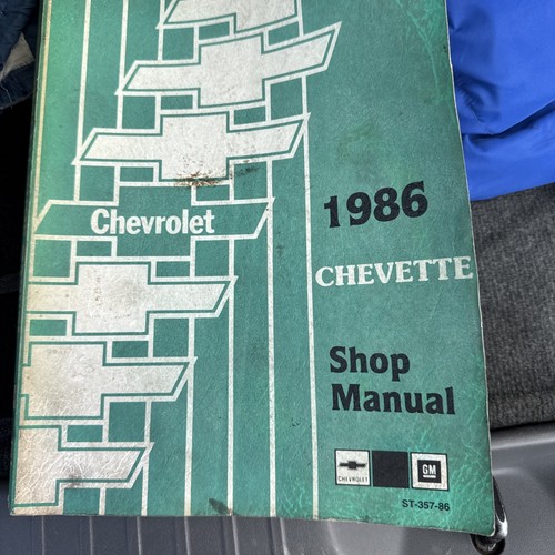 VTG Original 1986 Chevrolet Chevette Shop Manual Repair Authentic Nice Green