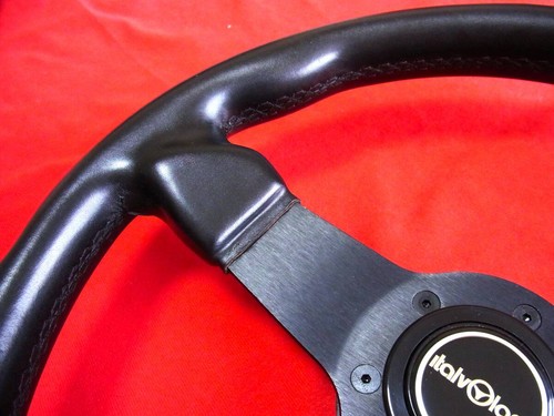 Italvolanti PILOTA 350mm Steering Wheel Seamless Leather JDM Vintage MOMO Nardi – Image 3