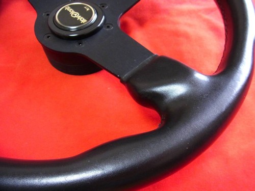 Italvolanti PILOTA 350mm Steering Wheel Seamless Leather JDM Vintage MOMO Nardi – Image 4