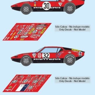 Décal De Tomaso Pantera Le Mans 1972 30 32 33 1:32 1:43 1:24 1:18...