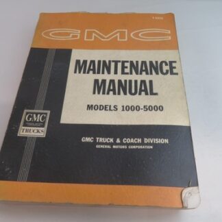 1962 GMC Shop Manual (Models 1000-5000) Original J N Series Truck Vintage X-6223