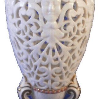 Vase En Porcelaine Reticulé Bijouté Antique Worcester Grainger Porzellan Owen