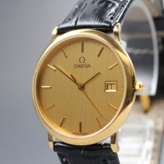 Vintage 1991 Omega De Ville Cal.1430 Ref.196.0312.1 Gold Dial Watch [Near Mint]