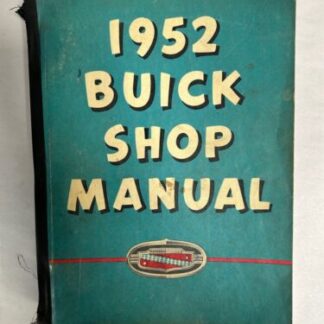 Vintage Original 1952 Buick Shop Service Repair Manual  (A7)