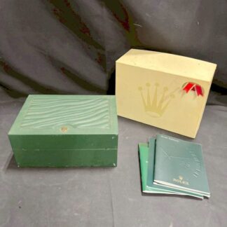 VINTAGE AUTHENTIQUE ROLEX Datejust boîtier de montre 31.00.04 livret bois...