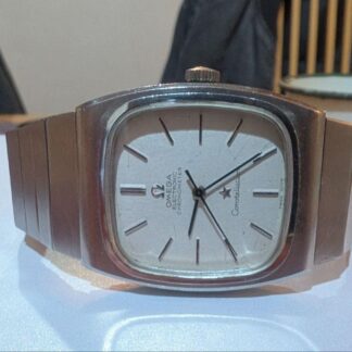 Omega Constellation Vintage Électronique Argent Blanc Carré Quartz Montre Hommes