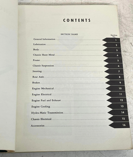 Vintage Original 1954 Cadillac Shop Manual