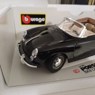 Porsche 356 B Noir Cabriolet 1961 burago 1/18 - miniature noir - rare vintage