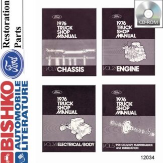 Vintage Auto Mechanic Shop Manual 1976 Ford Trucks Maintenance & Lubrication