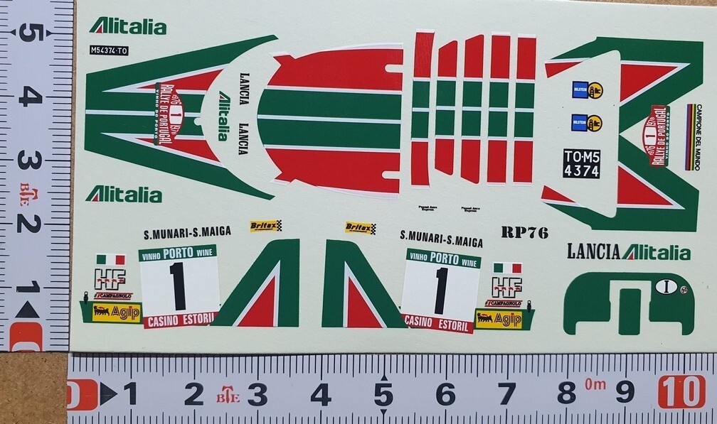 DECALS 1/43 LANCIA STRATOS HF- #1 - MUNARI - RALLYE DU PORTUGAL 1976 - DCC14357