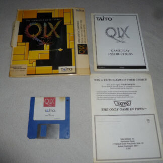 VINTAGE COMMODORE AMIGA COMPUTER VIRUS GAME QIX MANUAL 500 1000 2000 TAITO 1989
