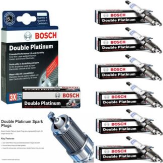 6 Spark Plugs Bosch Double Platinum For2007 GMC SIERRA 1500 CLASSIC V6-4.3L
