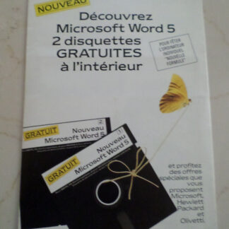 VINTAGE - Microsoft Word 5 - deux 2 disquettes 5,25' floppy - comme neuves