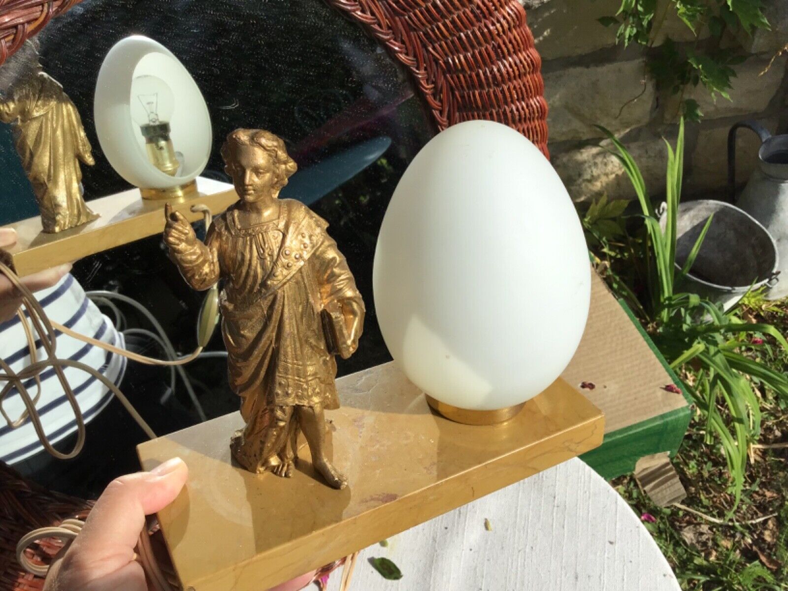 Jolie lampe veilleuse lampe art déco 1920modèle élégant et rare statue régule