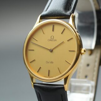 Montre Homme Vintage 1985 Omega De Ville Cal.1434 Gold Dial Quartz [Near Mint]