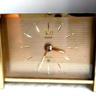 Jaeger-LeCoultre RECITAL 8 Réveil Carré Vent Manuel Rare Vintage Fonctionne