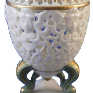 Antique Worcester Grainger Porcelaine Réticulé Pot-Pourri Vase Porzellan Owen B