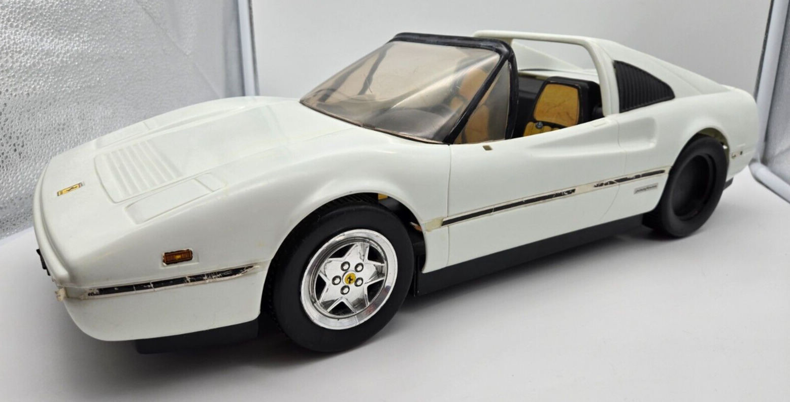 Vintage 1986 Mattel Barbie 21" White Ferrari 328 GTS Selling for PARTS OR REPAIR
