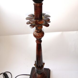 Pied De Lampe Palmier Metal Style Art Deco Colonial Hollywood Regency 47 cm