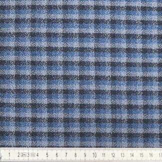 Mercedes Benz Tissu C107 R107 SL SLC W124 W201 Carreaux 3 Bleu 032 072