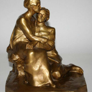 COUPLE D’AMOUREUX. BRONZE. VLADIMIR PERELMAGNE. RUSSIE. XIX-XX SIÈCLE