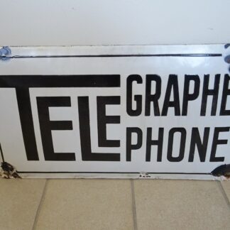 plaque emaillee ancienne TELEGRAPHE TELEPHONE radio TSF