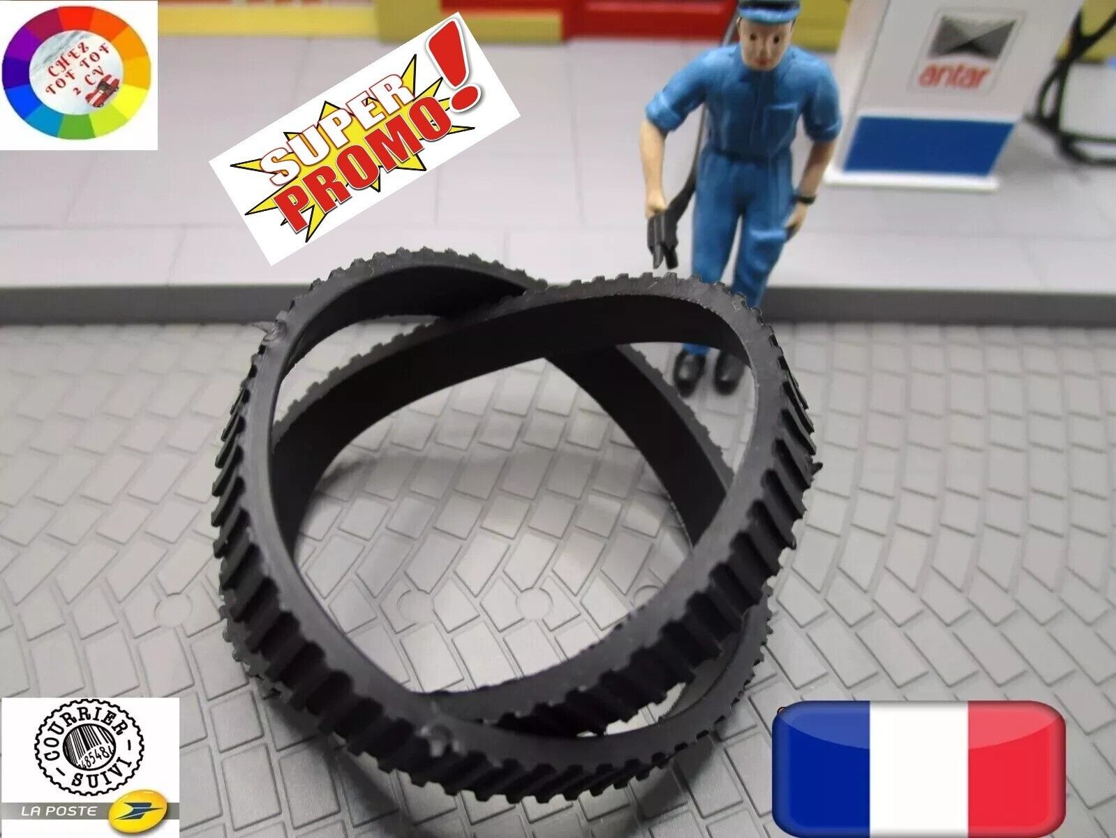 DINKY TOYS UNE PAIRE DE CHENILLES POUR LE TANK AMX DINKY REF: 80C/801/817 neuve