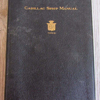 Vtg Antique 1922 Cadillac Shop Manual Type 61 Cadillac Diagnosis Repair