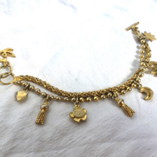 BRACELET CHRISTIAN LACROIX VINTAGE ANCIEN PENDELOQUES BOULES 1980/1990