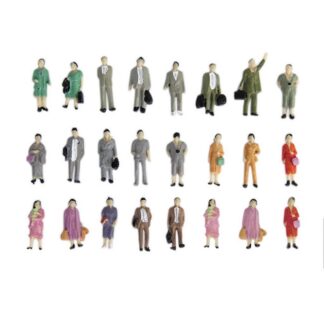 Lot de 24 figurines de train miniatures à l'échelle HO pour aménagement