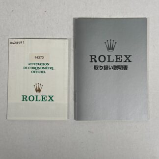 VINTAGE AUTHENTIQUE ROLEX Explorer 14270 watch paper U428491 1998 400...