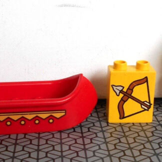 LEGO DUPLO VINTAGE CHEF INDIEN CANOE BIG CHIEF - Set 2431 Complet